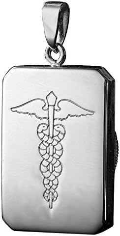 Stainless Steel Pendant - Rectangle Shape (inc. Chain)