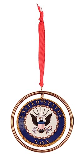 Red Carpet Studio Keepsake Ornament Military/Armed Services Patriotic Hanging Ornament Metal 3", Navy