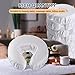 24 Pcs Face Cradle Covers for Massage Table Microfiber Reusable Soft Thicker Massage Table Head Rest Covers Bulk Oil Proof Headrest Cradle Sheets for Spa Beauty Salons (White)
