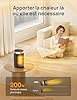 Dreo Chauffage d'appoint, Chauffage Electrique Soufflant Economique avec Thermostat, Minuterie 1-12H, Mode Éco, Chauffage Céramique PTC Rapide de 1500 W en toute sécurité, Chauffage 316