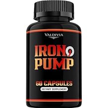 Iron Pump Formula Dietary Supplement, Male Performance, Iron Pump Capsules Max Formula, Max Support, Support Pills, 60 Capsules for 1 Month