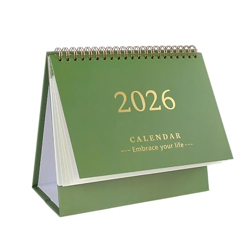 Calendario de Escritorio 2025-2026 (Enero a diciembre de 2026), Pequeño Calendario en Espiral, Ideal para la Escuela y la Oficina, Ideal como Regalo de Año Nuevo para Familiares y Amigos