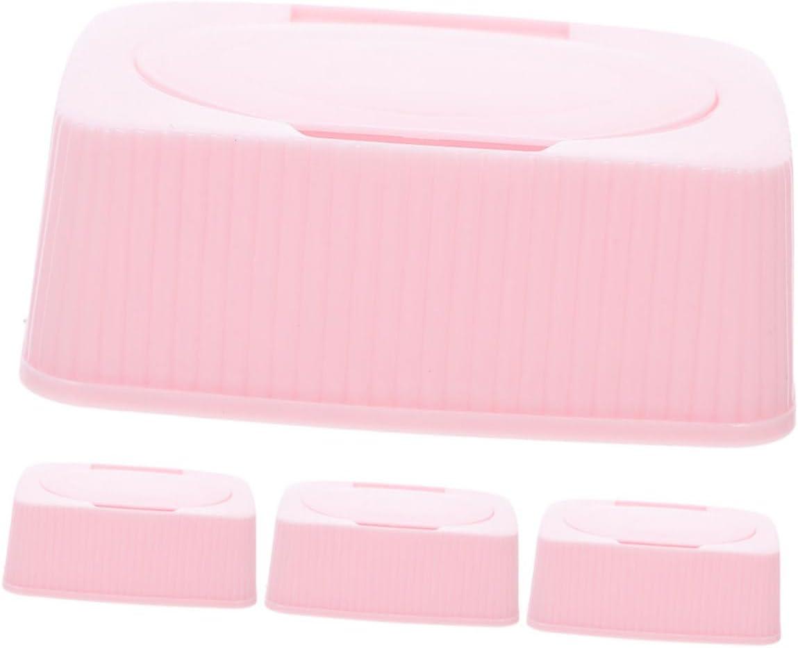 4pcs Pamper Wipes Storage Box Wipes Dispenser Tissue Box Holder Portable Pp Material Easy Access