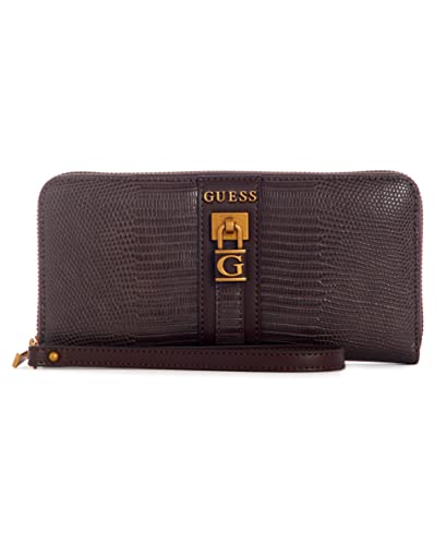 Guess Ginevra Large Zip Around Wallet, Brown #TOP8