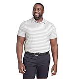All in Motion Men's Striped Golf Polo Shirt - (US, Alpha, XX-Large, Regular, Regular, Silver)