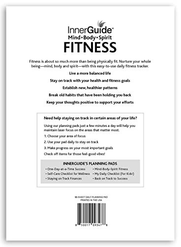 Daily Fitness And Water Tracker - Tear-Off Checklist - Undated 90 Day Planning Pad For Mindful Health And Wellness By Innerguide Planners (6.5 X 9) #TOP1