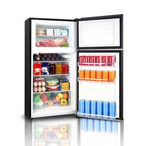 HAILANG 7.0 Cu.Ft Refrigerator with Freezer, 2 Door Apartment Size Fridge with Top Freezer, Large Capacity, Refrigerator for Apartment, Kitchen
