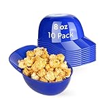 Restaurantware-Mini Serve 8.5 Ounce Baseball Helmet Ice Cream Bowls, 10 Disposable Sundae Bowls - Sturdy, Stylish, Blue Plastic Baseball Cap Bowl, Serve Snacks, For Sports Themed Birthday Parties