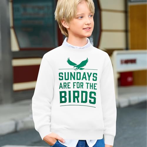 Image of Boys Girls Football Sweatshirt Vintage Bird Graphic Pullover Tops 5-14Y