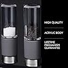 Cole & Mason Regent Concrete Stemless Salt & Pepper Mill Gift Set - Refillable Salt & Pepper Grinder Set with Carbon Steel Precision Mechanisms - Hand Wash Kitchen Tools & Gadgets - Grey