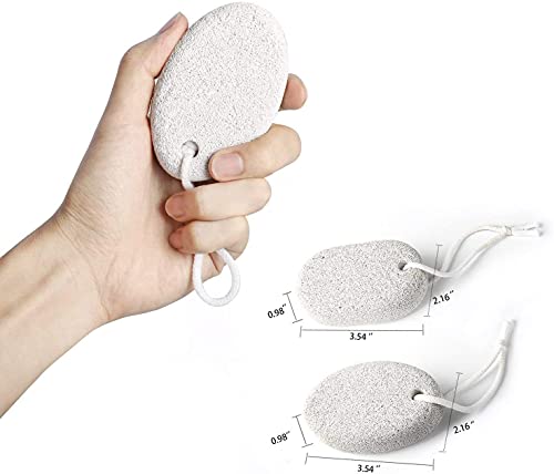 Natural Pumice Stone for Feet 2 PCS, PHOGARY Lava Pedicure Tools Hard Skin Callus Remover for Feet and Hands - Natural Foot File Exfoliation to Remove Dead Skin - Image 3