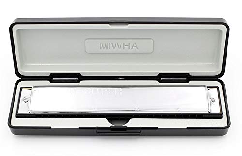 Mihwa Harmonica HI-Super No.2000 Tremolo 24 Holes Key of C/A/G/Am (Key of A)