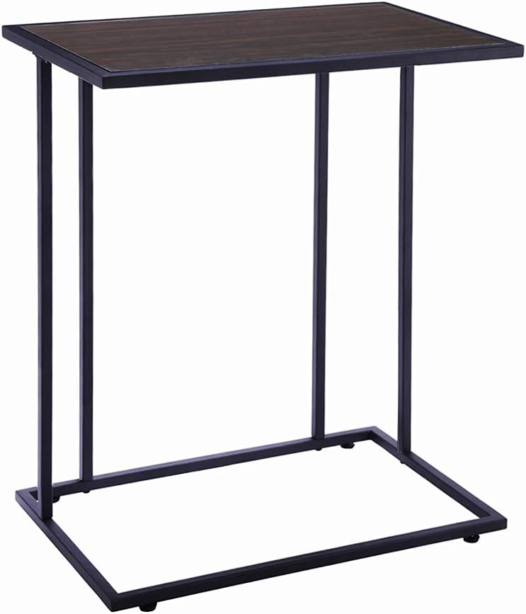 FIVEGIVEN Tall C Side End Table for Snack Laptop Under Sofa Couch in Living Room