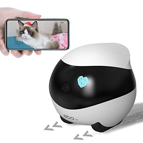 Enabot Ebo SE Movable Smart Pet Dog Camera Robot, Wireless Auto-Cruise Self-charging 1080P HD w/Night Vision 2-Way Audio APP Remote Control Motion Detection IP Cam Home Camera 2.4G/5G Wifi