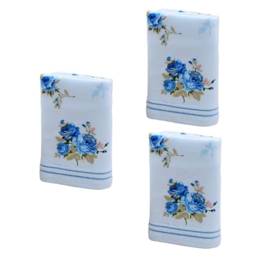 Abaodam 3 Toallas Faciales De Baño Toallas De Mano Florales Paños De Lavado Toalla De Cara De Secado Rápido Accesorios De Baño Toalla De Playa De Algodón Toalla De Baño Ducha