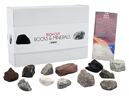 Image of EISCO Rock Cycle Kit - 12 Pieces - Metamorphic, Igneous & Sedimentary Rocks - 1 inch Specimens - Geology Activity for Ages 8+