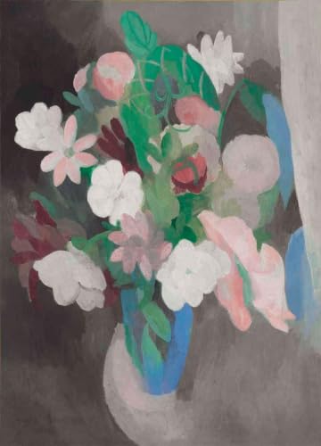 Fleurs de vase Marie Laurencin 40x50cm, l'art mural abstrait ideal a offrir