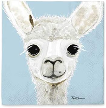 Paper Beverage Napkins by Studio Oh! - Farm Animals - Pack of 40 - Full-Color Art - 3-Ply Strong & Durable, Easy Cleanup - for Everyday & All Occasions