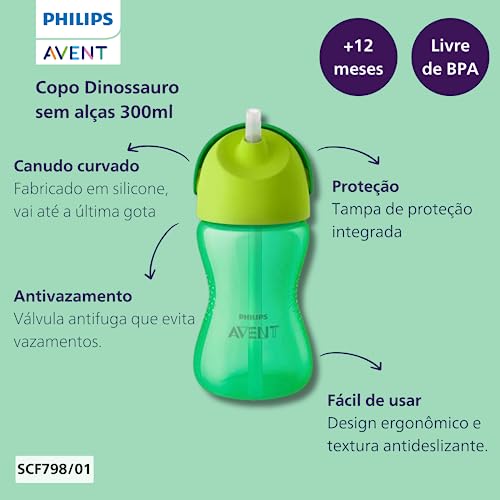 Philips AVENT SCF798/01 Strohhalmbecher, aus Silikon, grün 2