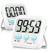 Antonki 2-Pack Kitchen Timer for Cooking, Digital Timer for Kids Teacher Study Classroom, Magneti...