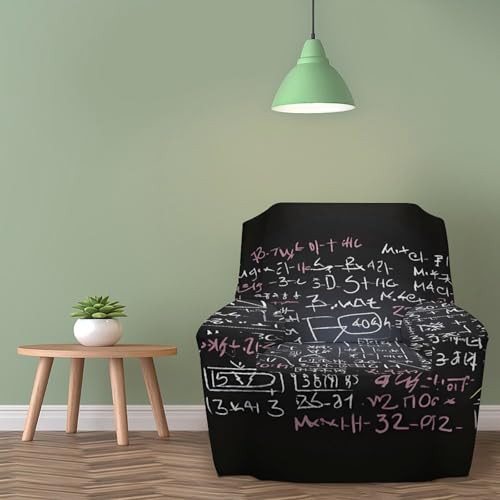 Housse de canapé imprimée formule mathématique avec protection meuble simple extensible
