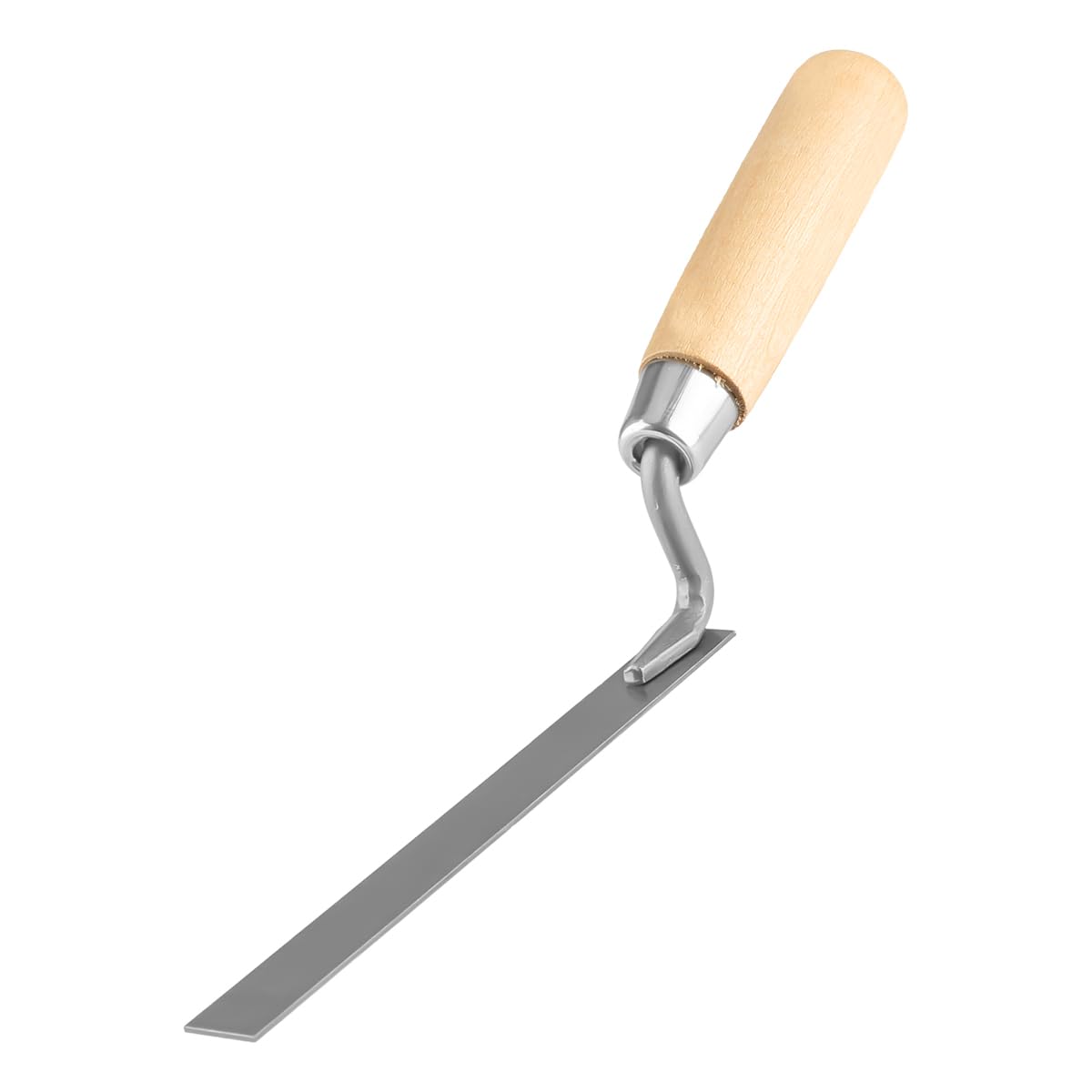 Lotsdonxia 15mm Pointing Trowel Brick Jointer, Stainless Steel Mortar Cement Tool with Wood Handle for Professional Bricklaying and Tile Grouting
