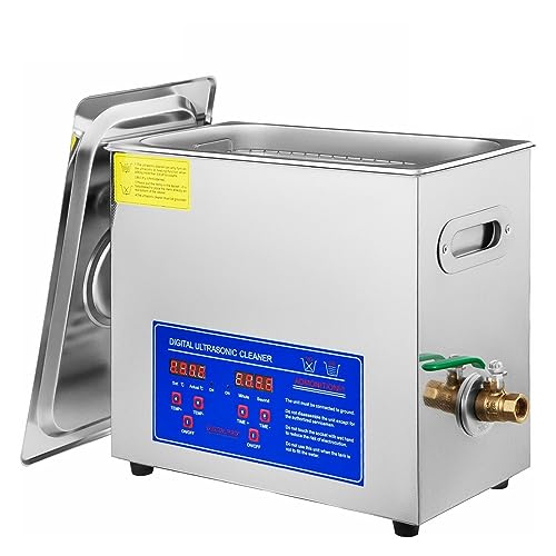 Limpiador Ultrasónico De 200W, Limpiador De Joyas, Calentador, Temporizador, Tanque De 6L, Máquina De Limpieza De Baño, Equipo Industrial De Acero Inoxidable Para artículos delicados
