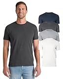 True Classic Men's T-Shirt – Short Sleeve Crew Neck T-Shirts for Men UK, Cotton Blend Men's T-Shirts, Novelty Tshirts Men UK, Pack of 4, Staple, XL