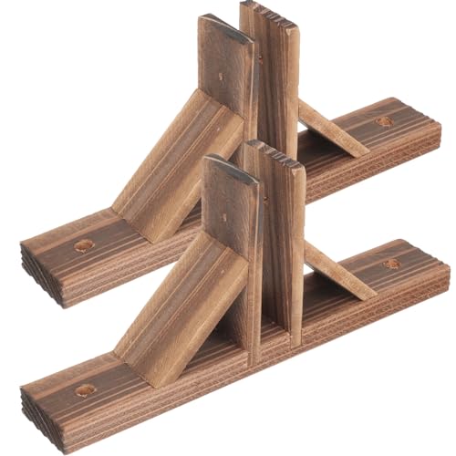 Happyyami 2Pcs Support De Clôture De Jardin Piquets Base Pieds De Panneau Porte Diviseur De Pièce Pieds De Support Support De Treillis De Jardin Écran En Bois