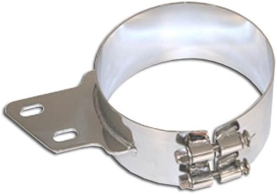 Replacement For PETERBILT 389 GLIDER YEAR 2019 CHROME PLATED SS ANGLED MOUNT CLAMP 6IN by Technical Precision