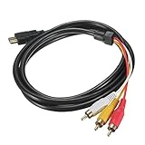 cable adaptador de hdmi a vga - rca audio video El cable HDMI a RCA está diseñado para conectar y transferir señales desde el puerto HDMI al puerto RCA.