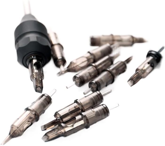 80 ピース CM 湾曲した霧大列タトゥー針使い捨て透明タトゥー針(1219CM