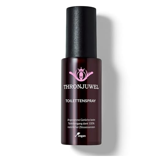 Thronjuwel Toilettenparfum gegen Toilettengerüche, bekannt aus Die Höhle der Löwen - Geruchsneutralisierer für Toilette & Badezimmer, 50ml für die Handtasche & Unterwegs