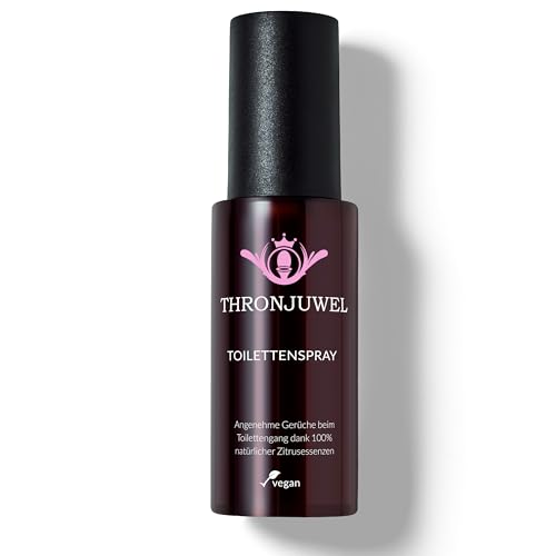 Thronjuwel Spray para el WC ambientador para inodoros contra olores del baño, Aerosol Que Deja un Aroma Agradable en baño neutralizador de olores para el váter, 50ml - Llevar en el Bolso de Mano