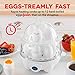 DASH Deluxe Rapid Egg Cooker for Hard Boiled, Poached, Scrambled Eggs, Omelets, Steamed Vegetables, Dumplings & More, 12 capacity, with Auto Shut Off Feature - White
