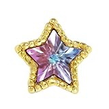 [凛りん] ボディピアス キャッチ 星 ジュエル 軟骨ピアス 片耳用 (14G(12Gも対応/ゴールド・パープル)