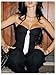 Verdusa Women's Overbust Bustier Corset Tops Foldover Strapless Going Out Tops Black and White X-Large