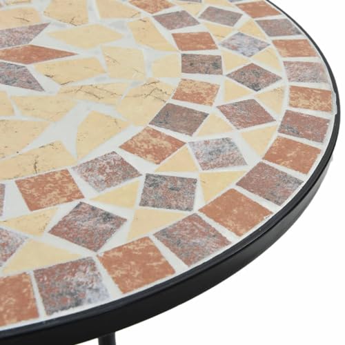 Table de patio en céramique imperméable et fer forgé durable - 7