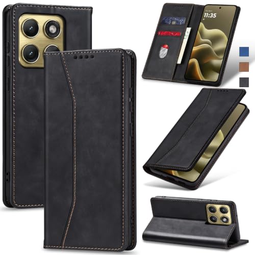 Image of Jasonyu Flip Wallet Case for Motorola Edge (2026) 5G,Black