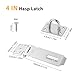 2 Pcs Door Locks Hasp Latch, 4 Inch Stainless Steel Safety Packlock Clasp, Extra Thick Hinge Lock with Screws, Brushed Finish, for Gate, Cabinet, Closet, Shed (4 INCH)