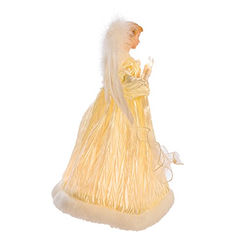 Kurt Adler 10-Light Ivory Angel Treetop, 12-Inch #TOP3
