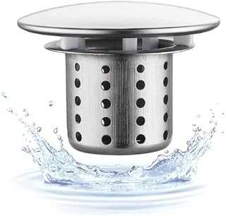 YISIFEINUO Drain Hair Catcher Tub Drain Protector Bathroom Sink Strainer Bathtub Drain Filter Stainless Steel Drain Hair Trap for Bathtub/Shower/Drain, 6x6x4 (YISIFEINUO-1053)