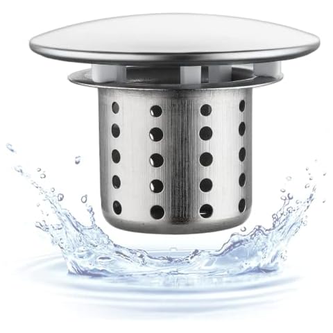 Drain Hair Catcher Tub Drain Protector Bathroom Sink Strainer Bathtub Drain Filter Stainless Steel Drain Hair Trap for Bathtub/Shower/Drain Cover