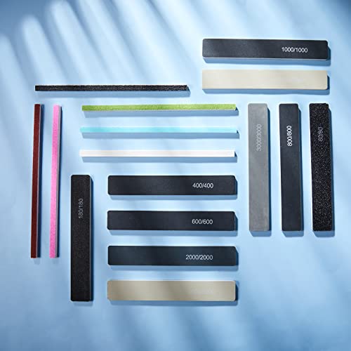 Honoson 70 Pcs Sanding Sticks Polishing Sticks Fine Sanding Twig Coded Abrasive Sand Twig for Plastic Model Assorted Metal and Wood Sand Tool Accessory for Craft (Low Grits Rating,Simple Style)