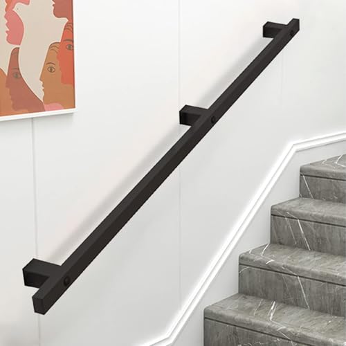 Rampe extérieure en fer forgé ultra robuste avec barre d'appui de sécurité 120cm