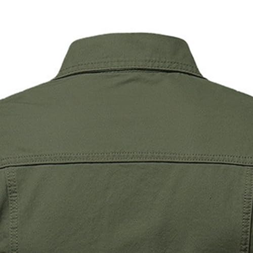 Men Slim Fit Button Denim Jacket Washed Classic Casual Trucker Coat Pocket Field Shirt Jean Jackets3