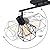 SEEBLEN Industrial 4 Light Track Lighting Kit, Black Flush Mount Wall/Ceiling Spot Lights Fixture, Directional Ceiling Light for Kitchen,Dining Room, Living Room, Hallway, Bathroom, Cabinet, Etc.