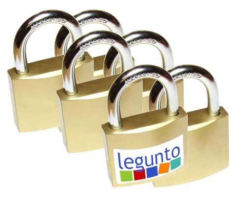 Legunto 6 Candados De Misma Llave - Grandes Y Resistentes Con 36 Llaves - Para Taquilla, Gimnasio O Cerradura