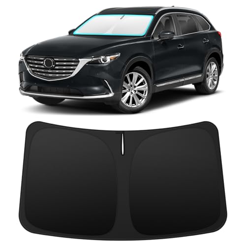 Image of INSAUTO Custom Fit Windshield Sun Shade for Mazda CX9 CX-9 2016-2026 | Foldable Front Window Sunshade Car Accessories, UV & Heat Reflector, Keeps Interior Cool, Includes Storage Bag