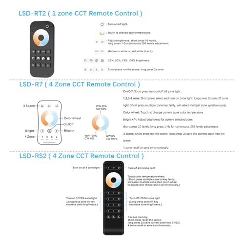 Contrôleur LED de gradation 2.4G pour un éclairage CCT précis et fluide V2 - 5